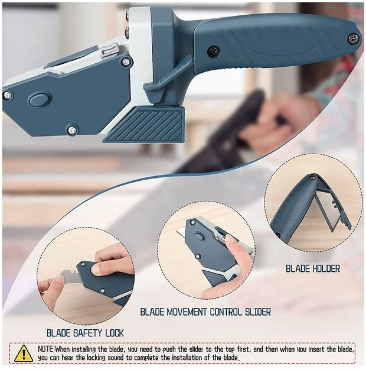 Κοπίδι - Φαλτσέτα για Κοπή Γυψοσανίδας με Ενσωματωμένο Μέτρο και Θέση για Μολύβι