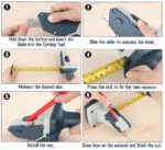 Κοπίδι - Φαλτσέτα για Κοπή Γυψοσανίδας με Ενσωματωμένο Μέτρο και Θέση για Μολύβι