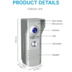 Αδιάβροχο Σετ Θυροτηλεόρασης7" - Θυροτηλέφωνο - RL-B7F Waterproof Wired Video Door Phone