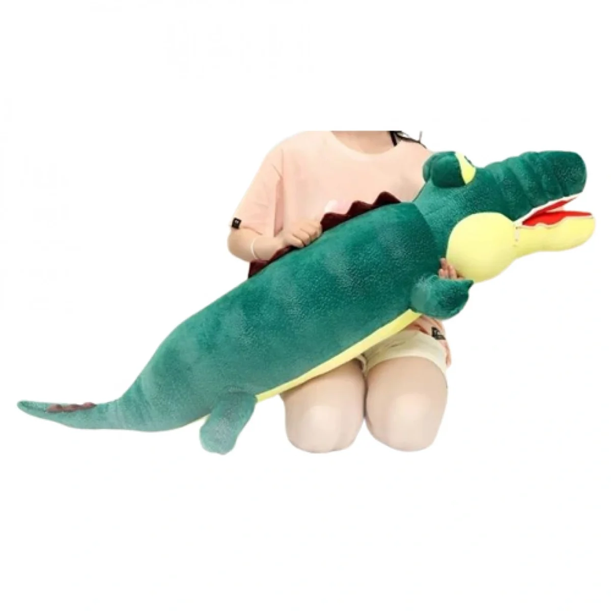 Μεγάλo Βελούδινo Λούτρινo Παιχνίδι Κροκόδειλος - 110x20εκ