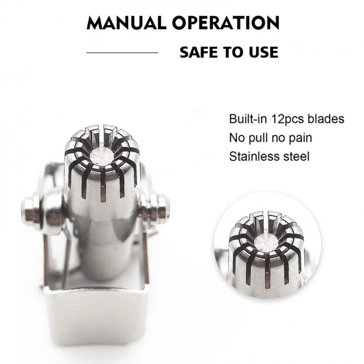 Χειροκίνητη Κουρευτική Μύτης για Ανδρες από Ανοξείδωτο Ατσάλι