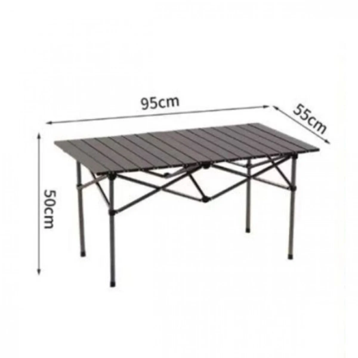 Αναδιπλούμενο Φορητό Μεταλλικό Τραπέζι για Ελεύθερο Camping και Picnic 95x50x55 cm