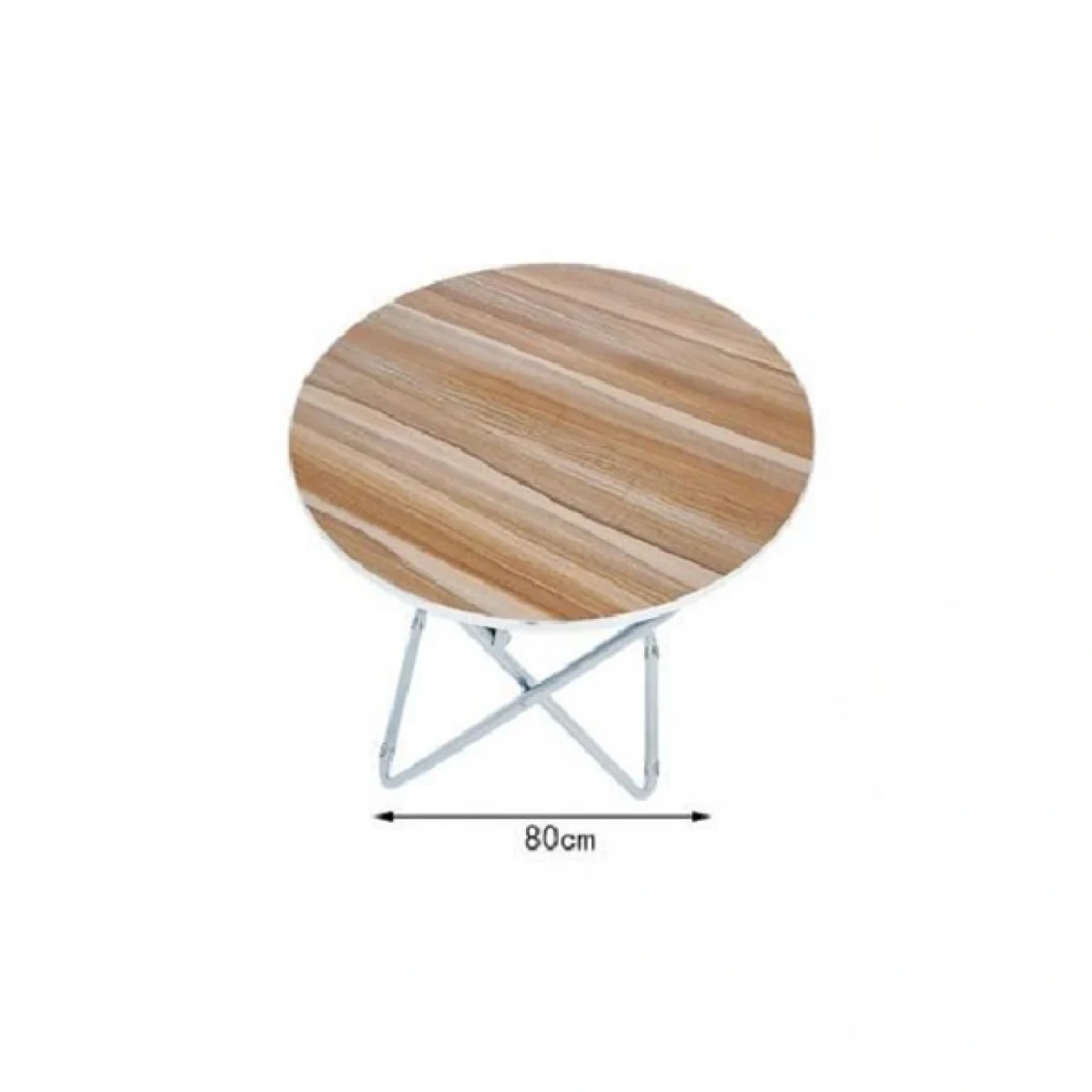 Στρογγυλό Τραπέζι Πτυσσόμενο με Σκελετό Αλουμινίου 80cm