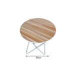 Στρογγυλό Τραπέζι Πτυσσόμενο με Σκελετό Αλουμινίου 80cm