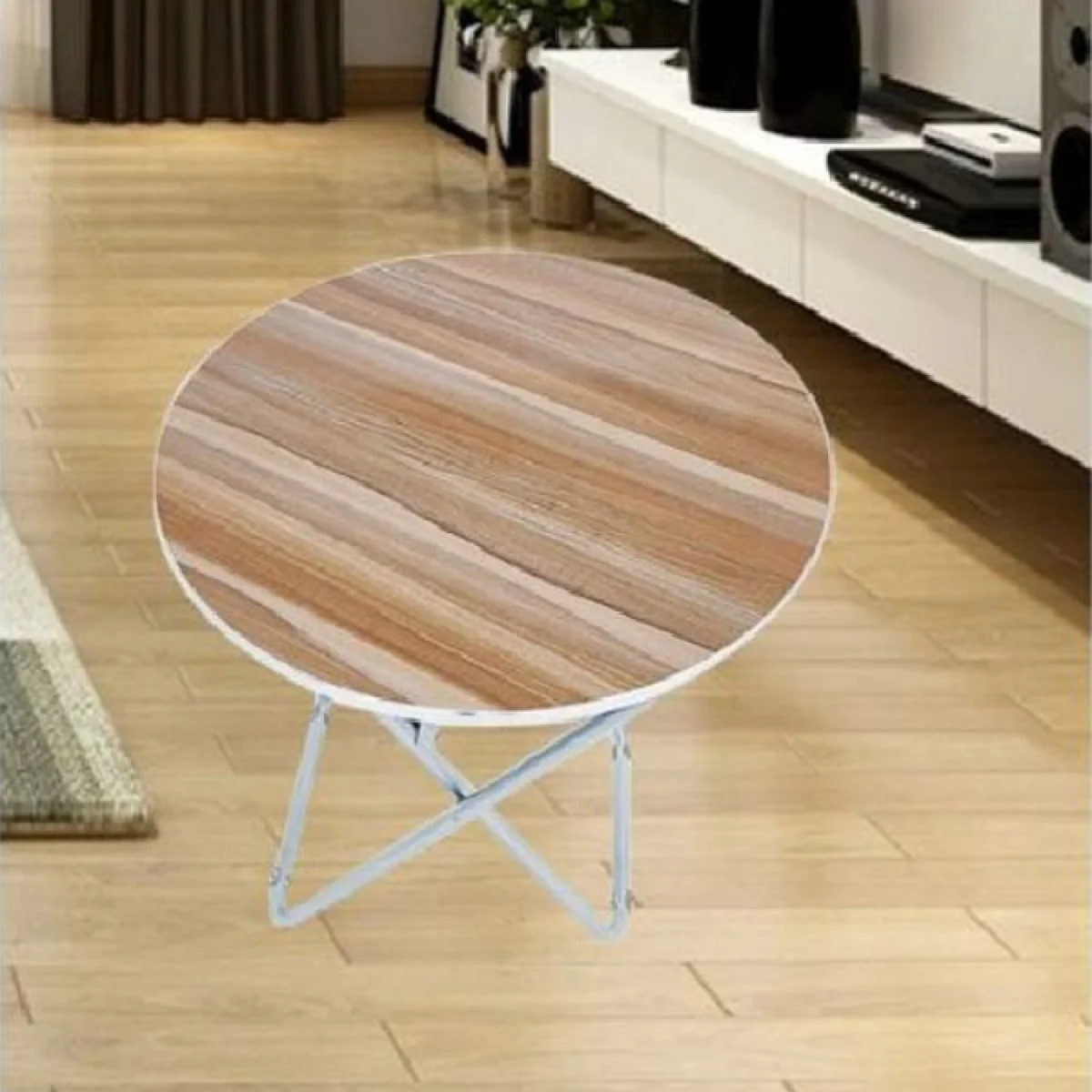 Στρογγυλό Τραπέζι Πτυσσόμενο με Σκελετό Αλουμινίου 80cm