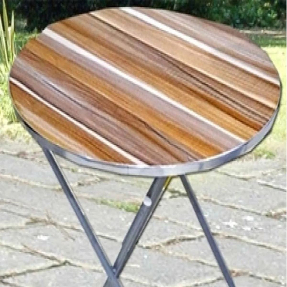 Στρογγυλό Τραπέζι Πτυσσόμενο με Σκελετό Αλουμινίου 80cm