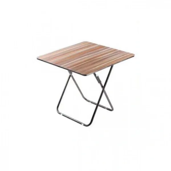Τραπέζι Πτυσσόμενο με Σκελετό Αλουμινίου και Ξύλινη Επιφάνεια 80cm