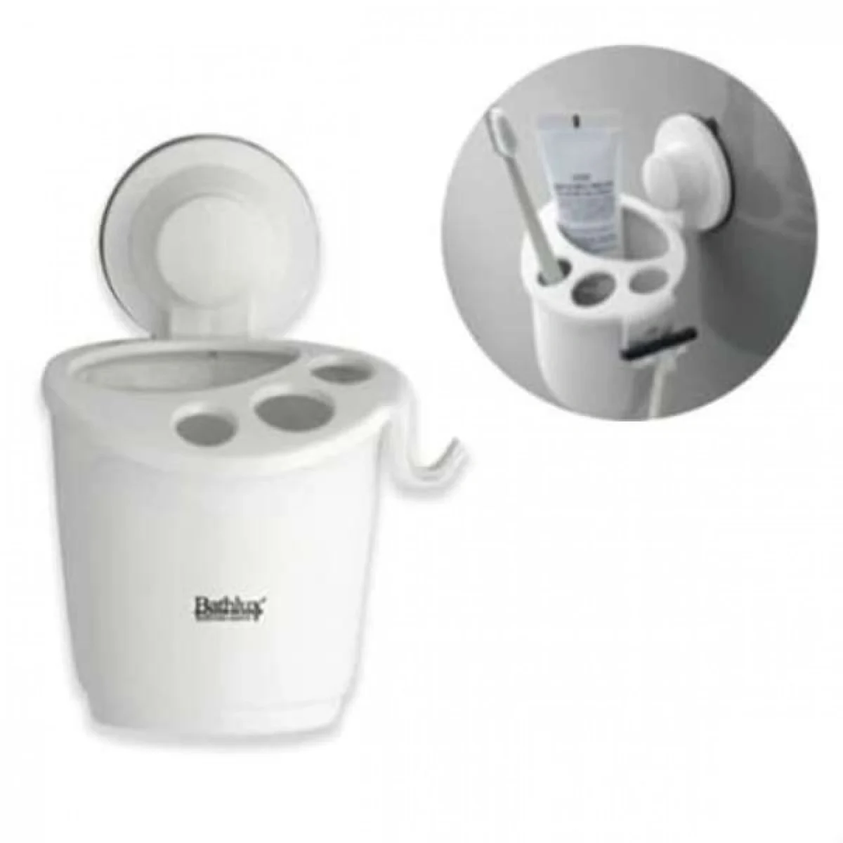 Επιτραπέζια Πλαστική Βάση για Οδοντόβουρτσες Γκρι