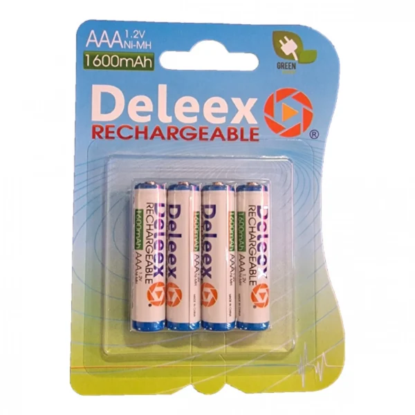 Σετ 4 Τεμαχίων Επαναφορτιζόμενη Μπαταρία Deleex AAA 1.2V 1600MAh