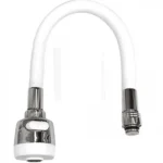 Ανταλλακτική Εύκαμπτη Κεφαλή Νιπτήρα-Νεροχύτη Σπιράλ Λευκό με 2 Λειτουργίες Ροής Νερού Jet Πίεσης & Foam 47x5 cm