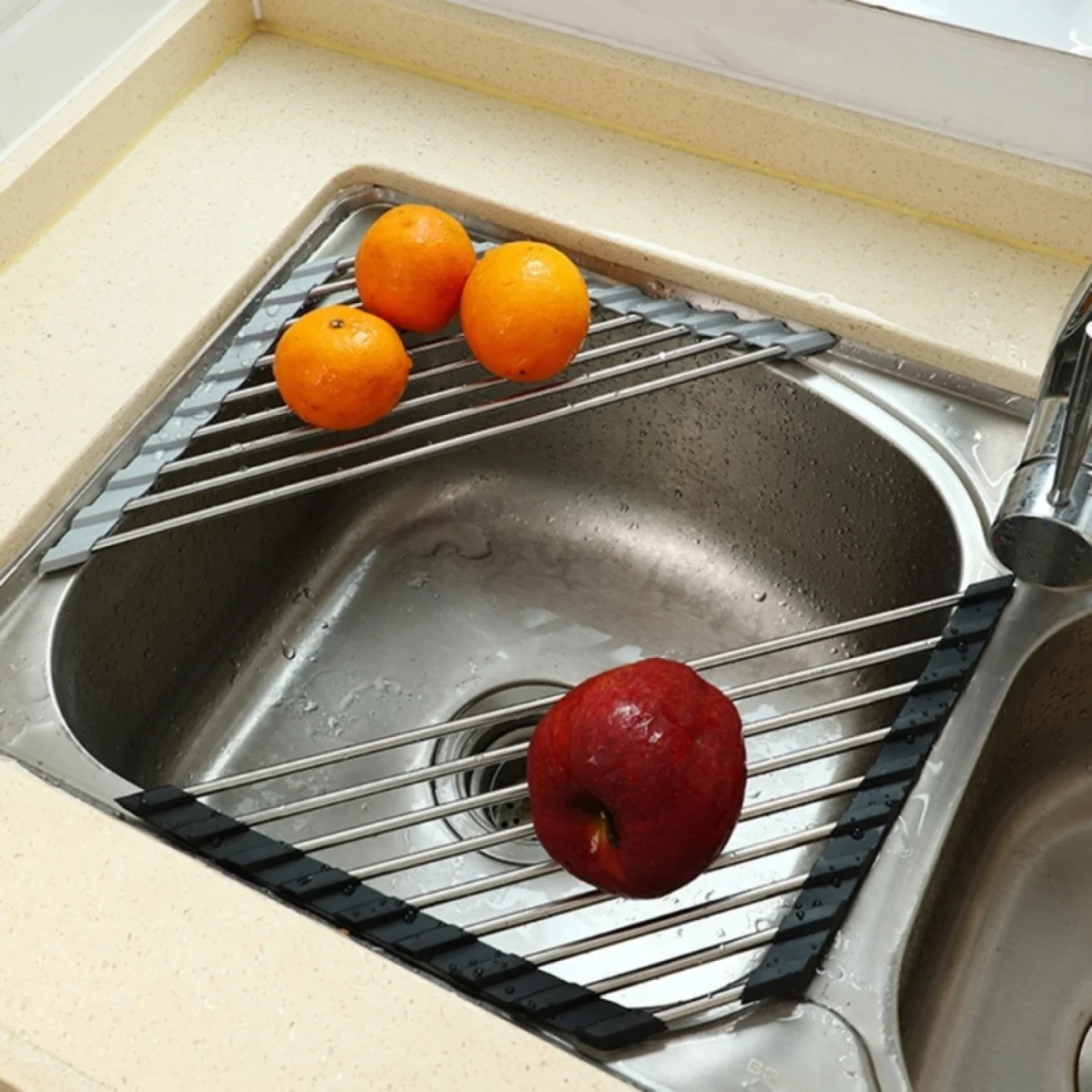 Γωνιακό Στραγγιστήρι Νεροχύτη Inox 15.5X41cm