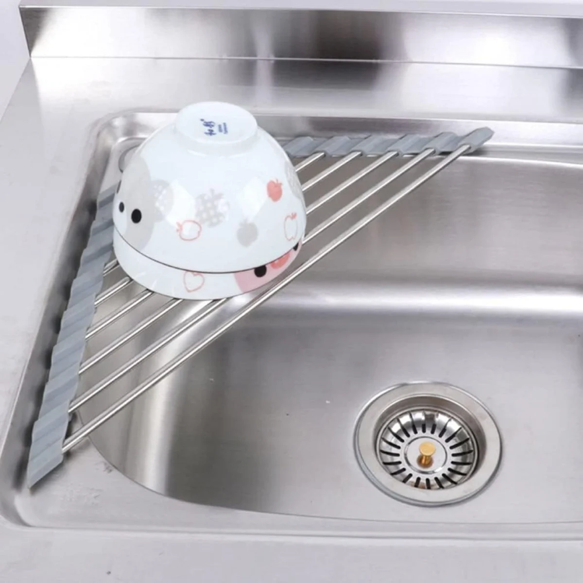 Γωνιακό Στραγγιστήρι Νεροχύτη Inox 15.5X41cm