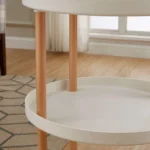 Μεταλλική Τροχήλατη Ραφιέρα - Καρότσι - Βάση Οργάνωσης 3 Επιπέδων με Χειρολαβές & Ροδάκια, Τρόλεϊ Οργάνωσης - Διακόσμησης 48x48x82cm Λευκό