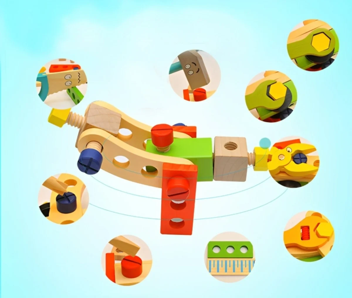 Ξύλινος Εκπαιδευτικός Δεινόσαυρος Εκμάθησης Χρωμάτων - Σχημάτων - Αριθμών Κατάλληλο για Ηλικίες 3+ Ετών - Dinosaur Thinking Sorting Game