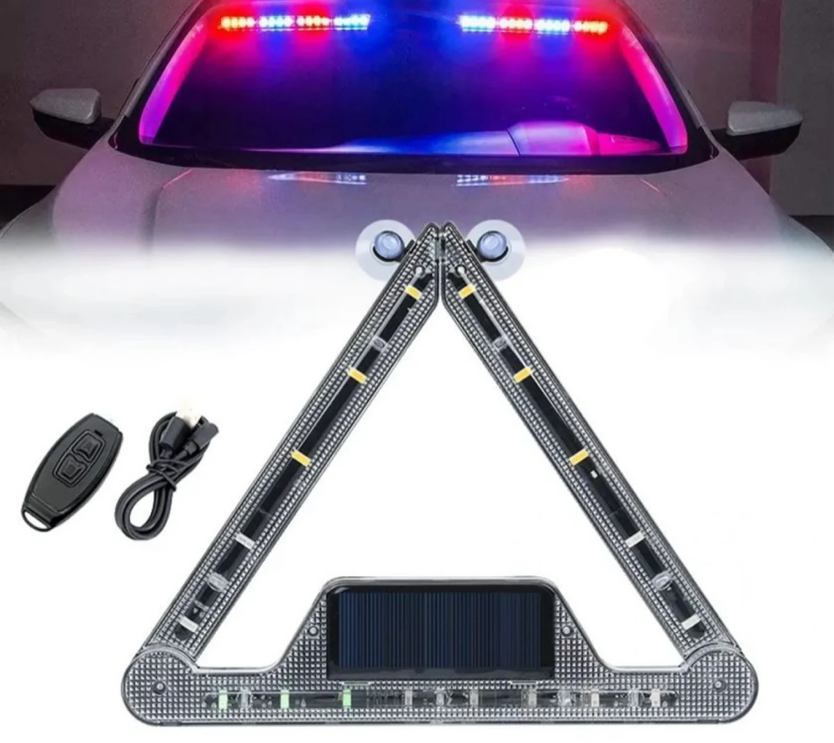 Ηλιακό Επαναφορτιζόμενο Τρίγωνο Εκτακτης Ανάγκης Y-973