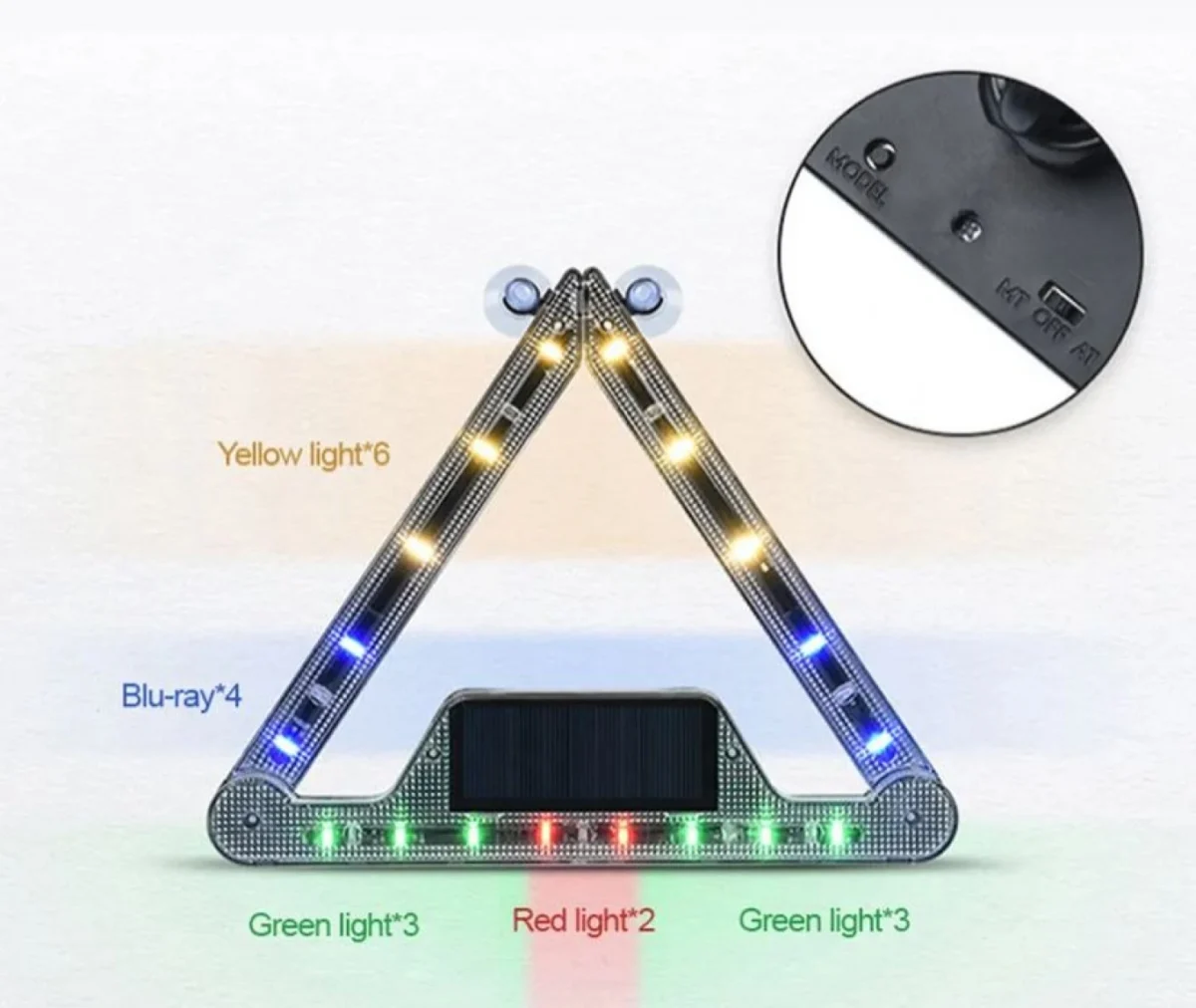 Ηλιακό Επαναφορτιζόμενο Τρίγωνο Εκτακτης Ανάγκης Y-973