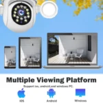 Αδιάβροχη Κάμερα Ασφαλείας WIFI με Συναγερμό & LED Προβολέα Ασύρματη IP FHD 1080p Εξωτερικού χώρου με Νυχτερινή Λήψη, Tracking Αισθητήρα Κίνησης, Ειδοποίησεις στο App, Mic + Ηχείο