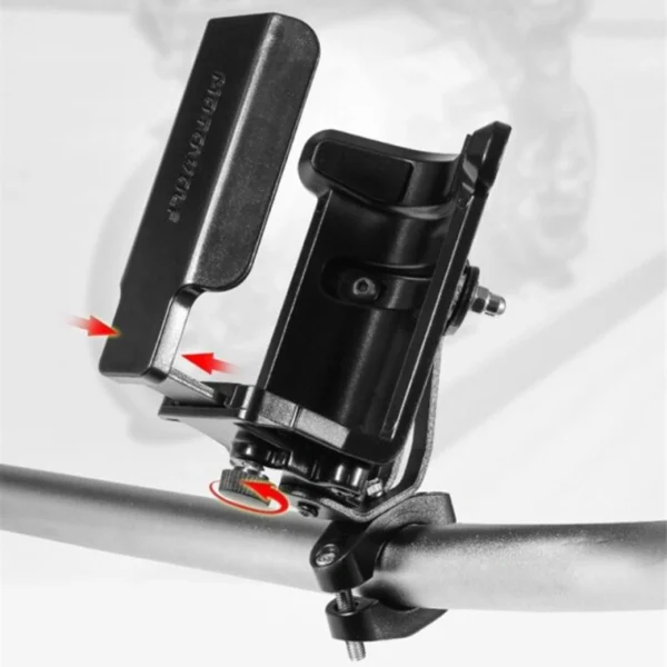 Motowolf® Ποτηροθήκη Τιμονιού με Βάση για Μοτοσυκλέτες και Ποδήλατα - Μαύρη