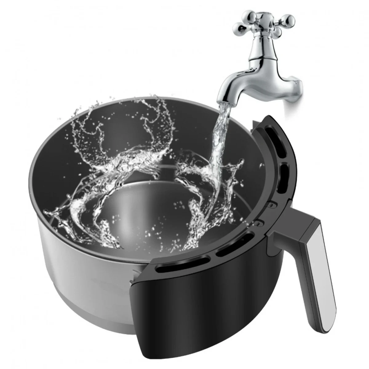 Φριτέζα Αέρος με Αποσπώμενο Κάδο 2.8lt Μαύρη Hoomei HM-5360 Air Fryer