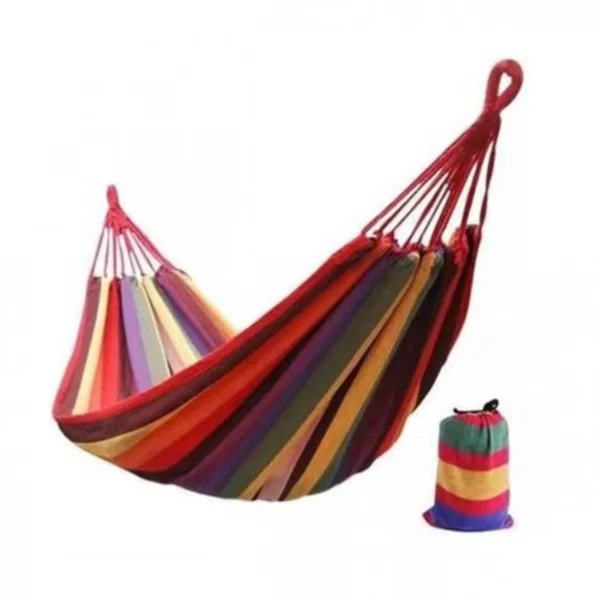 Διπλή Αιώρα Υφασμάτινη Πολύχρωμη - Double Camping Hammock 150x190 cm