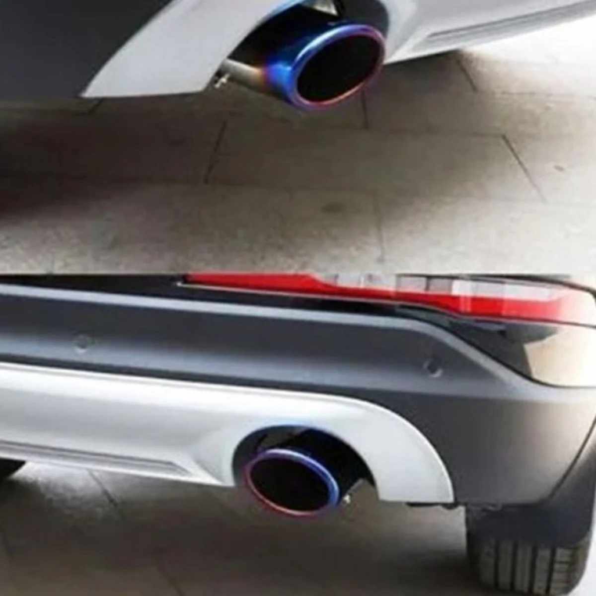 Διακοσμητικό Άκρο - Μπούκα Εξάτμισης Kαμένο απο Ανοξείδωτο Ατσάλι 15 cm