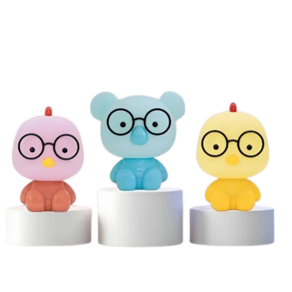 Παιδικό Διακοσμητικό Φωτιστικό Πορτατίφ LED - Ζωάκι με Γυαλιά - 21 cm