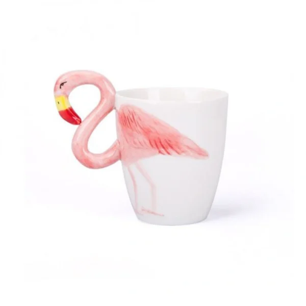 Κούπα Λευκή 3D Φλαμίνγκο - 3D White Flamingo Mug