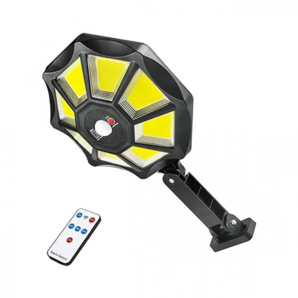 Αδιάβροχος Ηλιακός Προβολέας με 168 COB LED - Φωτιστικό Δρόμου με Τηλεχειριστήριο, Ανιχνευτή Κίνησης, Φωτοκύτταρο & Φωτοβολταϊκό Πάνελ AB-TA143A