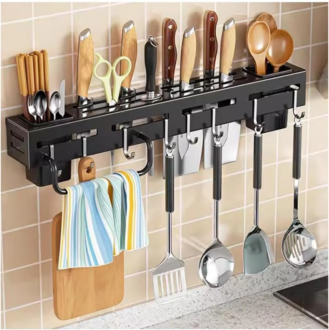 Πολυλειτουργική Κρεμάστρα - Σχάρα Αποθήκευσης Κουζίνας 60εκ Πολυλειτουργική Κρεμάστρα - Σχάρα Αποθήκευσης Κουζίνας 60εκ