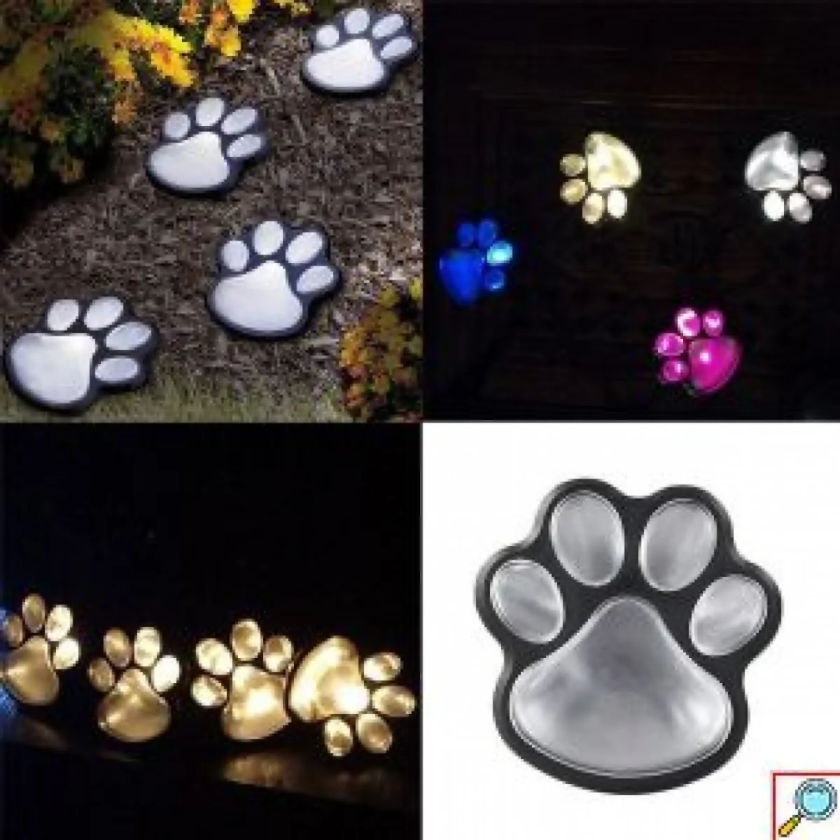 Ηλιακό Φωτιστικό Δαπέδου σε Σχήμα Πέτρας με 4 Super LED – Outdoor Loral Light