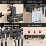 Πολυλειτουργική Κρεμάστρα - Σχάρα Αποθήκευσης Κουζίνας 60εκ