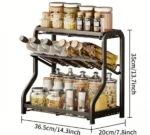 Μεταλλική Βοηθητική Ραφιέρα Κουζίνας-Πάγκου 36.5x20x35cm