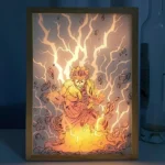 Επίτοιχο Διακοσμητικό Φωτιστικό Κορνίζα Τρισδιάστατης Τέχνης Anime Demon Slayer