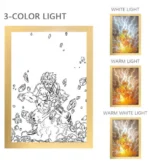 Επίτοιχο Διακοσμητικό Φωτιστικό Κορνίζα Τρισδιάστατης Τέχνης Anime Demon Slayer