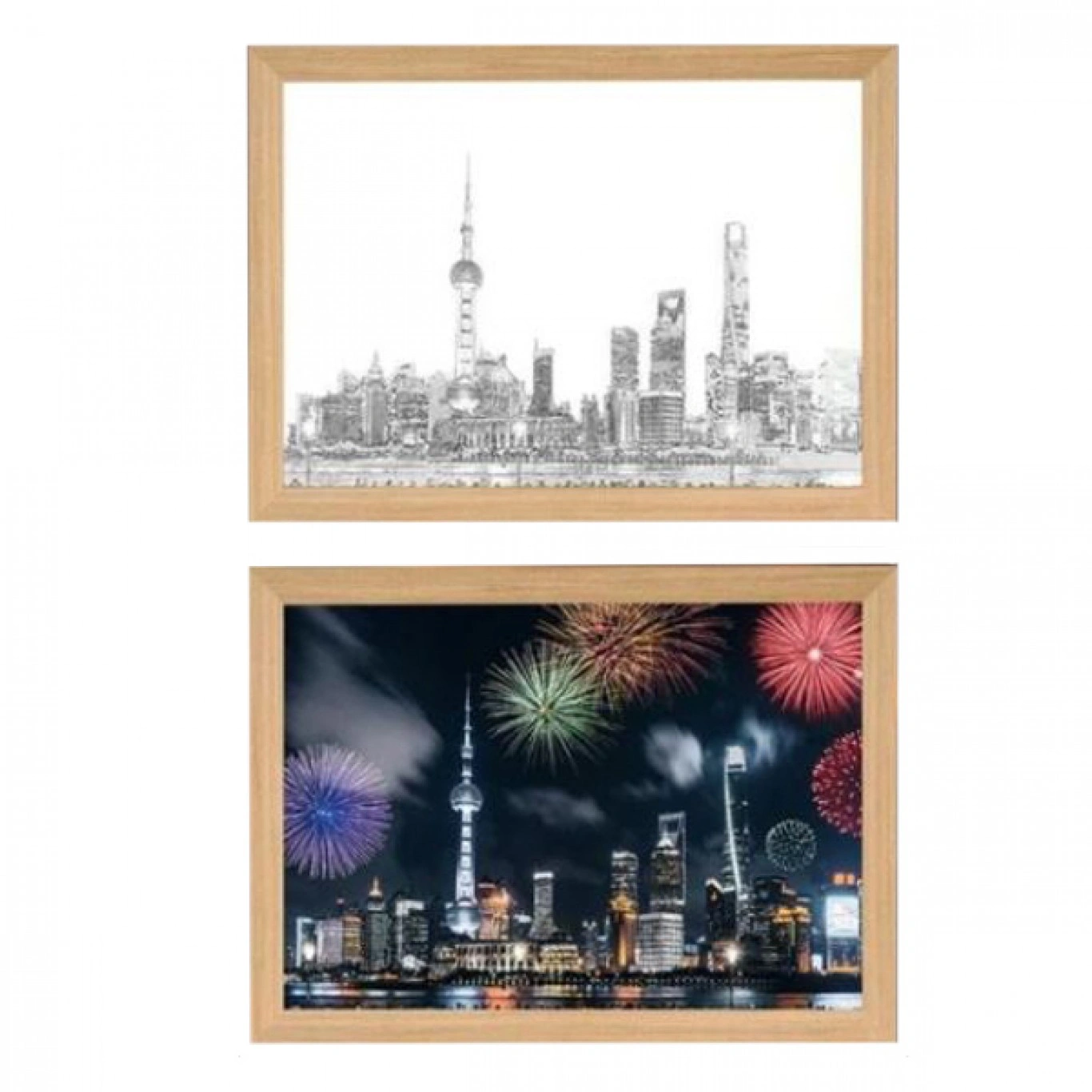 Επίτοιχο Διακοσμητικό Φωτιστικό Κορνίζα Τρισδιάστατης Τέχνης Fireworks Επίτοιχο Διακοσμητικό Φωτιστικό Κορνίζα Τρισδιάστατης Τέχνης Fireworks