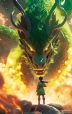 Επίτοιχο Διακοσμητικό Φωτιστικό Κορνίζα Τρισδιάστατης Τέχνης Dragon