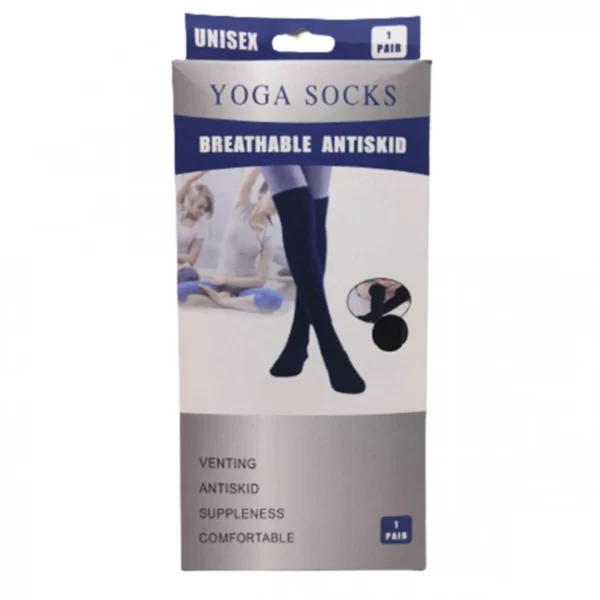 Μακριές Μαύρες Κάλτσες για Γιόγκα Μαύρες 1 Ζευγάρι
