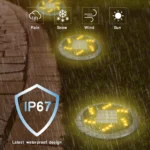 Σετ 4 τμχ Ηλιακά Χωνευτά Αυτόνομα Φώτα με 18LED Ψυχρού Φωτισμού Κήπου - Χώματος με Φωτοκύτταρο