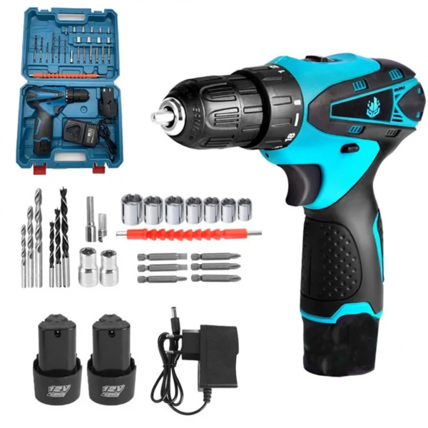 Ισχυρό Επαναφορτιζόμενο Ηλεκτρικό Δραπανοκατσάβιδο 18V με δυο Μπαταρίες