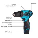 Ισχυρό Επαναφορτιζόμενο Ηλεκτρικό Δραπανοκατσάβιδο 18V με δυο Μπαταρίες