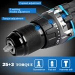 Ισχυρό Επαναφορτιζόμενο Ηλεκτρικό Δραπανοκατσάβιδο 18V με δυο Μπαταρίες