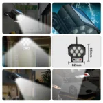 Αδιάβροχο Ηλιακό 35 LED Φωτιστικό Δρόμου & Ομοίωμα Κάμερας Ασφαλείας Dummy με Φωτοκύτταρο, Αισθητήρα Κίνησης & Τηλεχειριστήριο