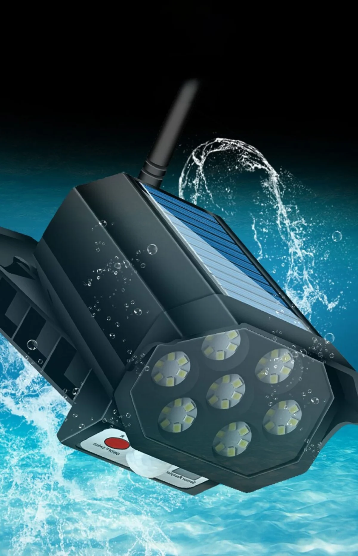 Αδιάβροχο Ηλιακό 35 LED Φωτιστικό Δρόμου & Ομοίωμα Κάμερας Ασφαλείας Dummy με Φωτοκύτταρο, Αισθητήρα Κίνησης & Τηλεχειριστήριο