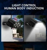 Αδιάβροχο Ηλιακό 42 LED Φωτιστικό Δρόμου & Ομοίωμα Κάμερας Ασφαλείας Dummy με Φωτοκύτταρο, Αισθητήρα Κίνησης & Τηλεχειριστήριο