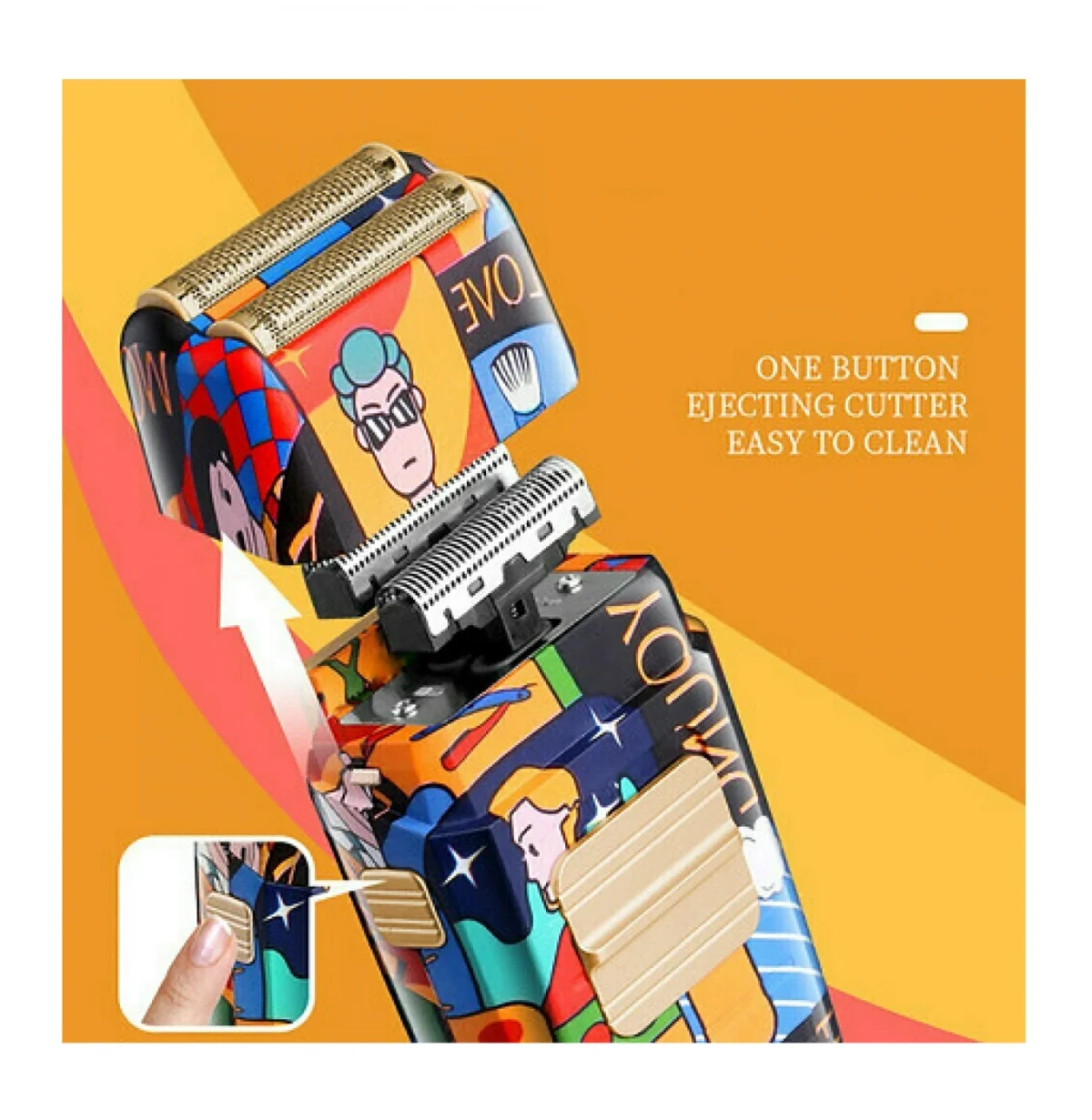 Επαναφορτιζόμενη Ξυριστική, Κουρευτική Μηχανή 0.8-2.0mm KEMEI KM-9020