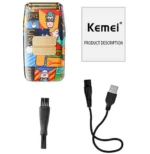 Επαναφορτιζόμενη Ξυριστική, Κουρευτική Μηχανή 0.8-2.0mm KEMEI KM-9020