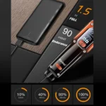 Kemei KM-1986Z+PG Επαγγελματική Κουρευτική Μηχανή 5W Επαναφορτιζόμενη Ρυθμιζόμενου Μήκους Κοπής με Ψηφιακή Ένδειξη - Professional Hair Trimmer