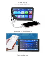 Multimedia Οθόνη Αφής 7" - Ηχοσύστημα 2 DIN Bluetooth, Handsfree, MP5 / MP3 / USB / SD / FM / AUX / TV & Τηλεχειριστήριο