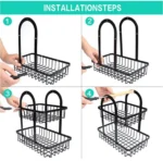 Μεταλλική Ραφιέρα - Φρουτιέρα Κουζίνας-Πάγκου 37x30x18.5cm με Ξύλινη Λαβή