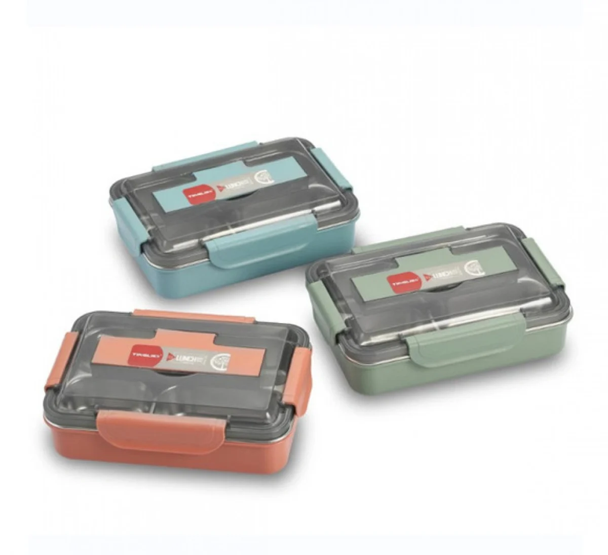 Ισοθερμικό Inox Δοχείο Φαγητού 3 Θέσεων 25.5x18.2x7.2cm